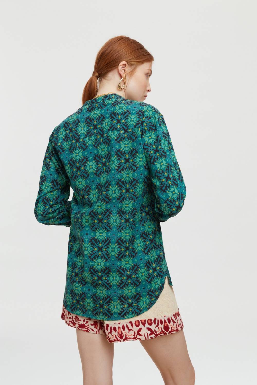 Lisa Corti camicia santorini morocco design black Offerta esclusiva