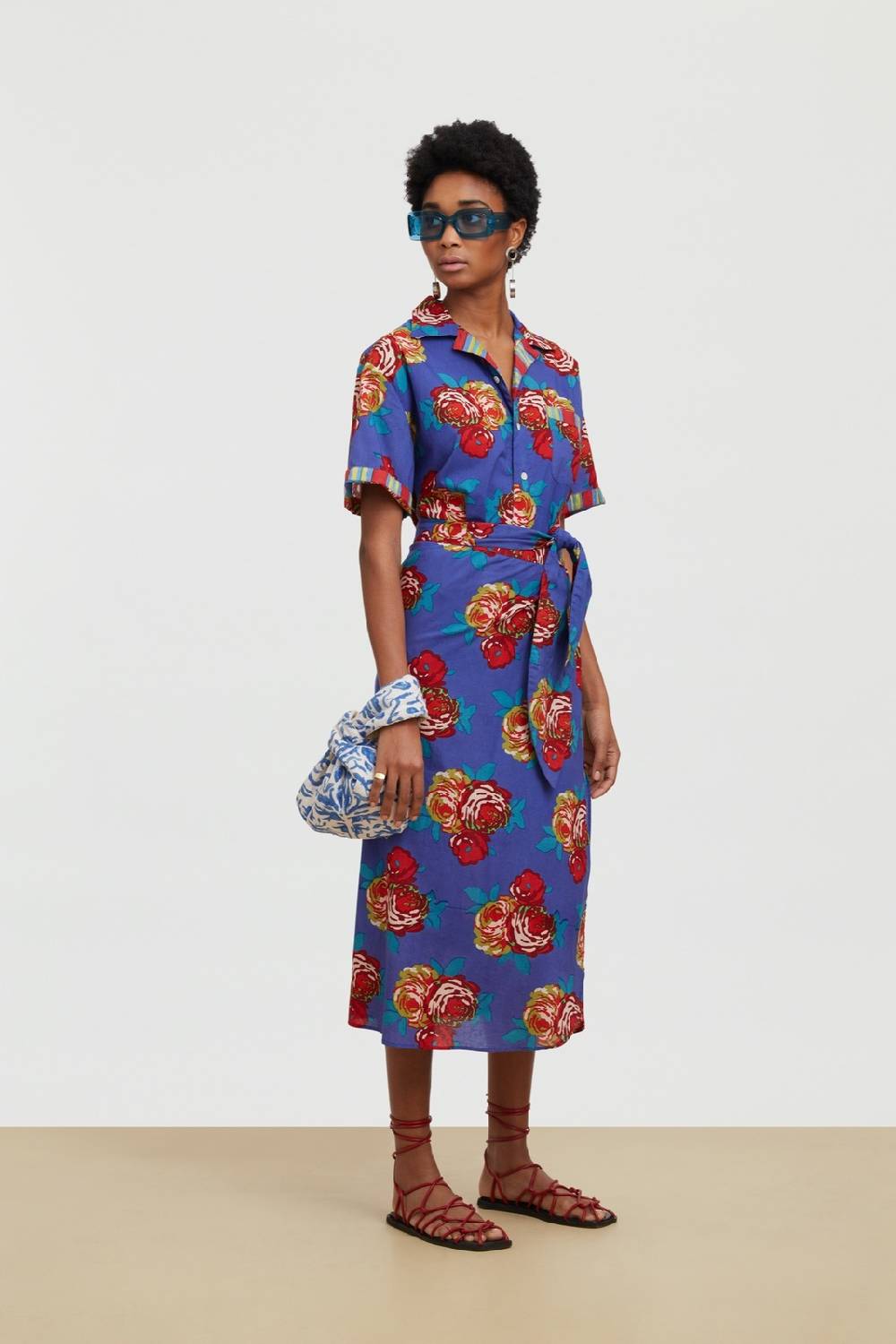 Lisa Corti camicia hawaian bold rose cobalt Cyber Monday