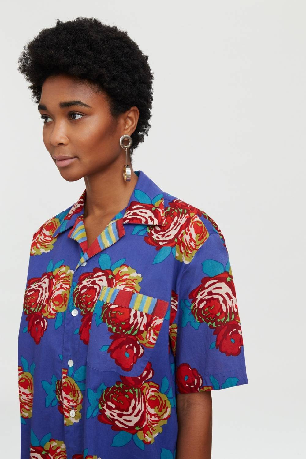 Lisa Corti camicia hawaian bold rose cobalt Cyber Monday