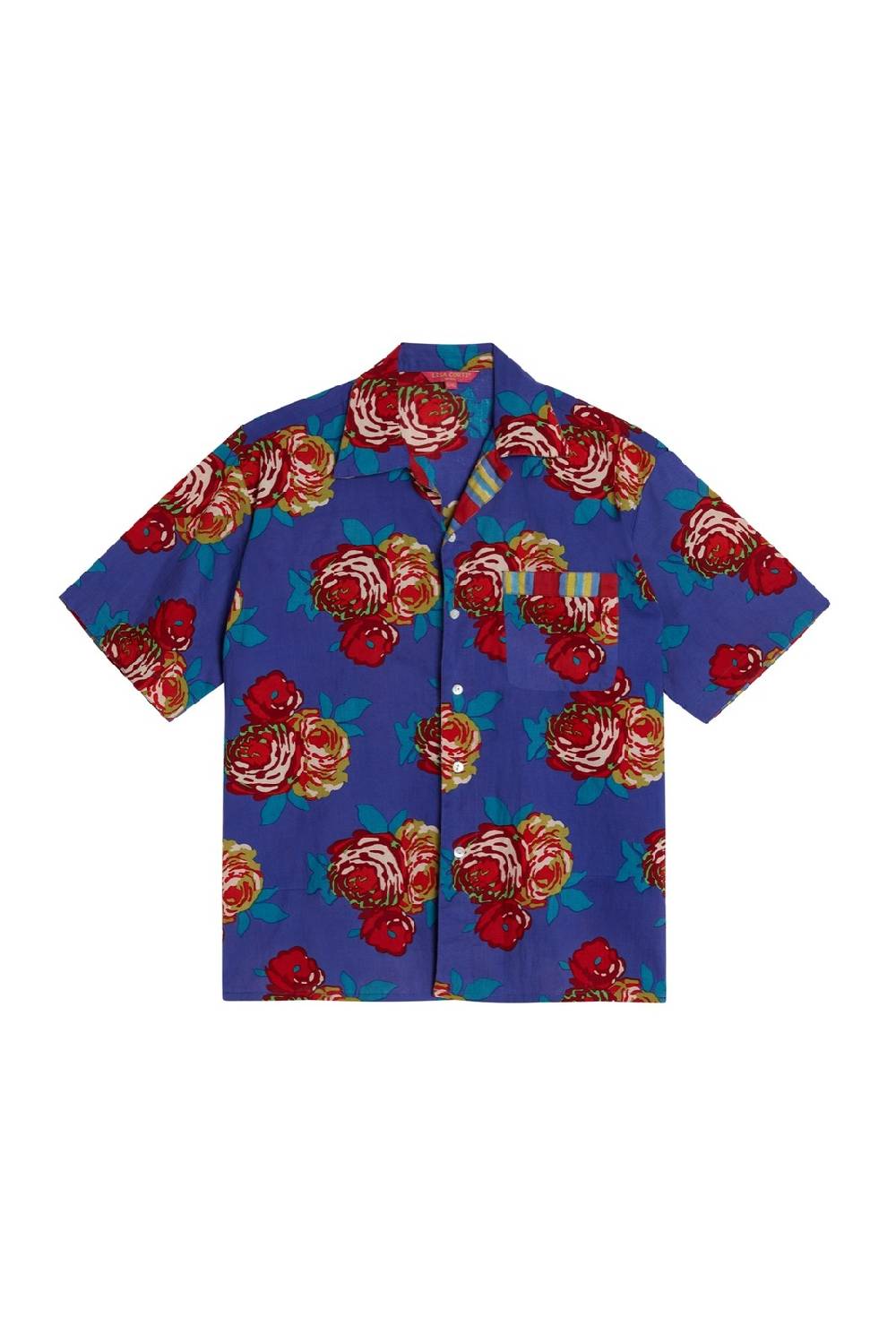 Lisa Corti camicia hawaian bold rose cobalt Cyber Monday