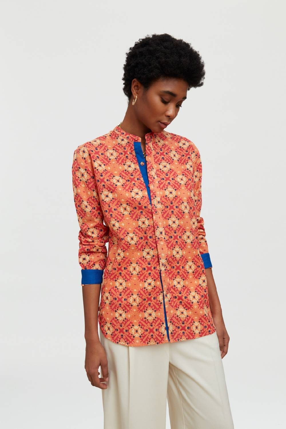 Lisa Corti camicia santorini morocco design red Offerta natalizia
