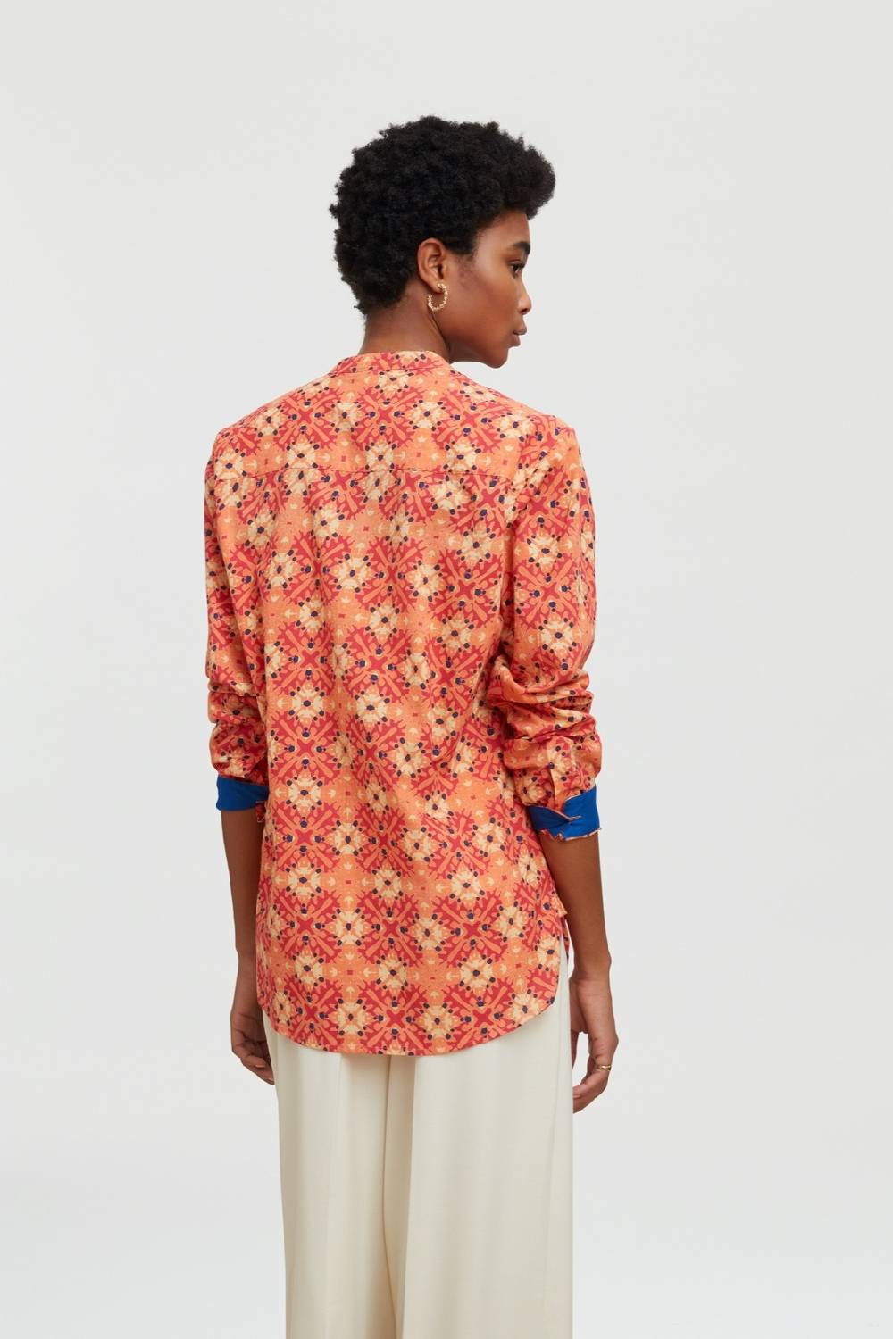 Lisa Corti camicia santorini morocco design red Offerta natalizia