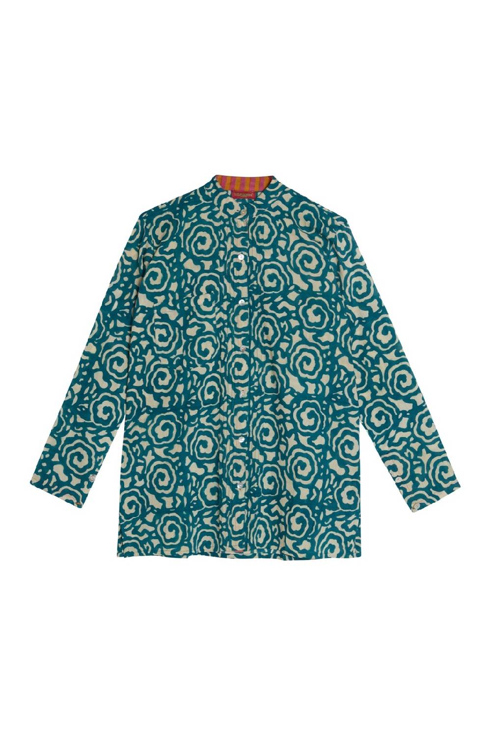 Lisa Corti camicia rashmi spiral peacock natural Offerta San Valentino