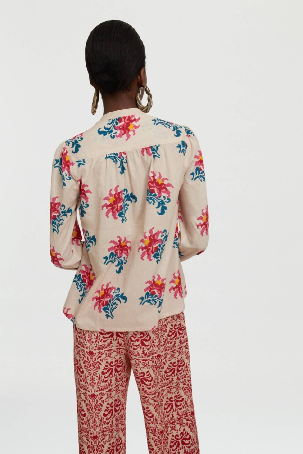 Lisa Corti camicia batumi tangeri rose cream Offerta Anniversario