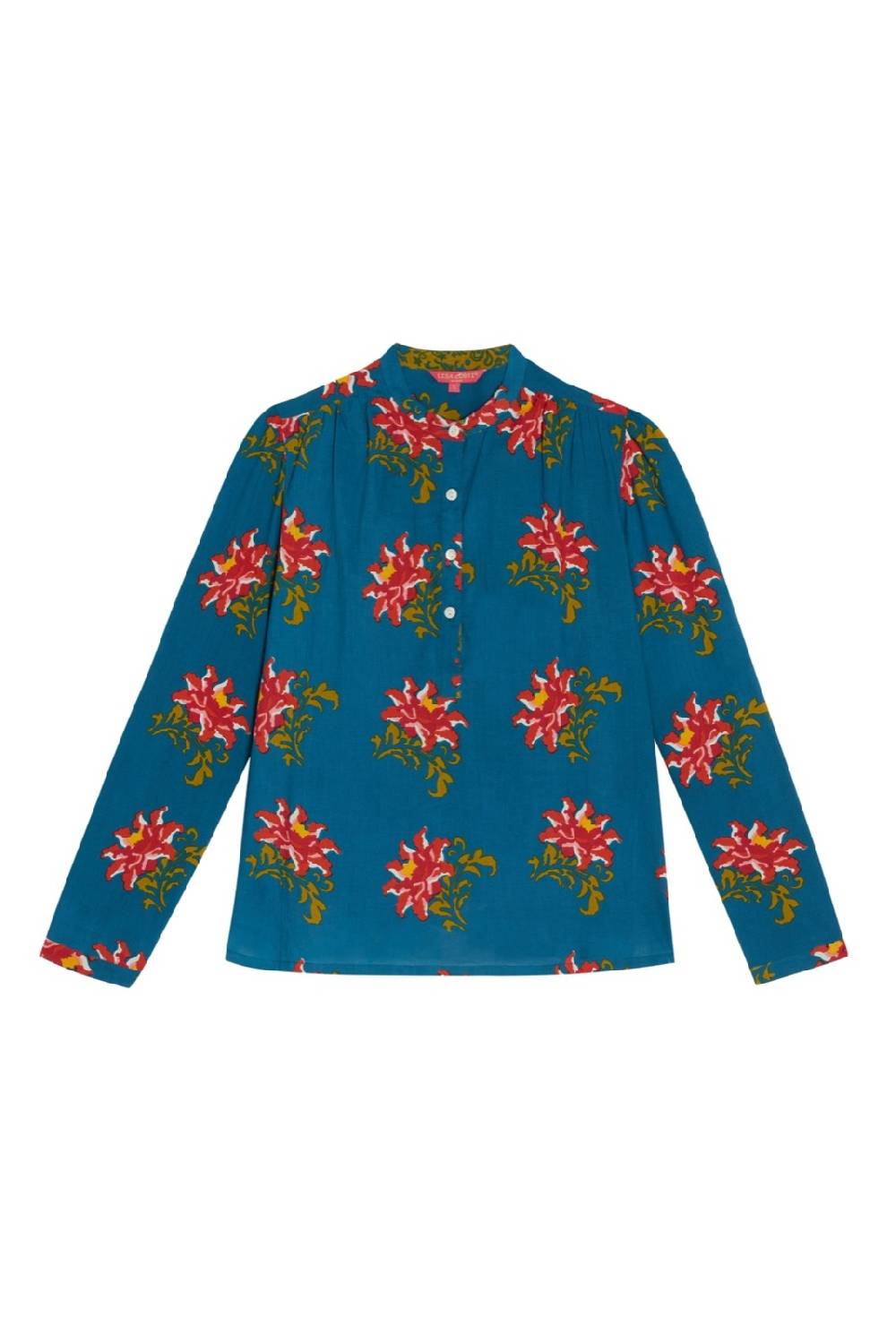 Lisa Corti camicia batumi tangeri rose teal Smaltimento dello stoccaggio