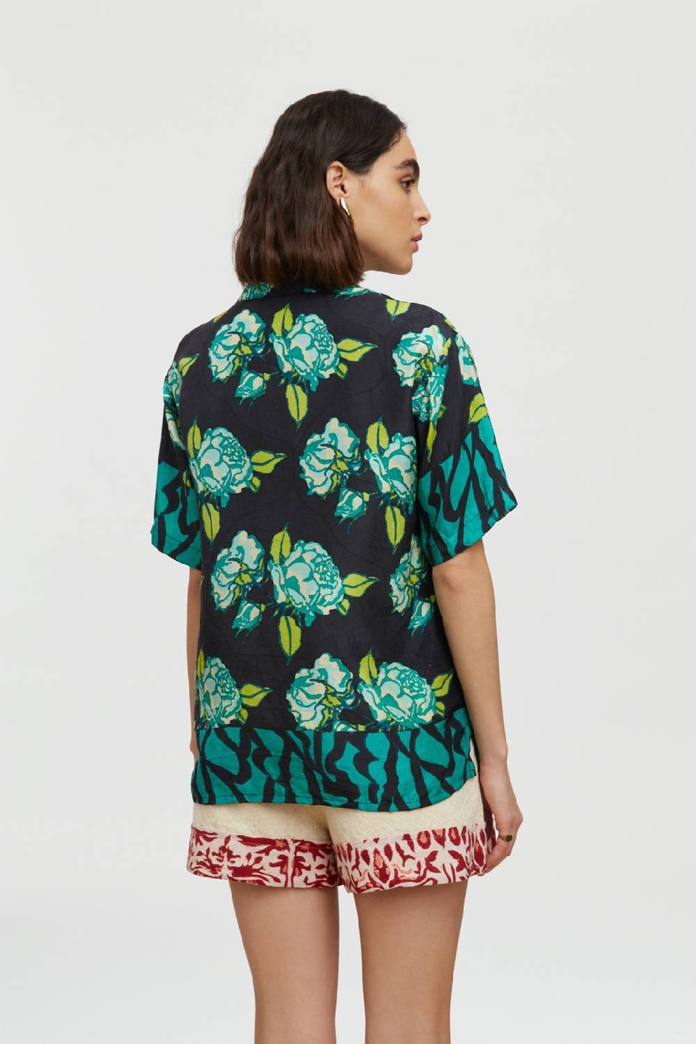 Lisa Corti camicia bowling rosa spina black Offerta temporanea