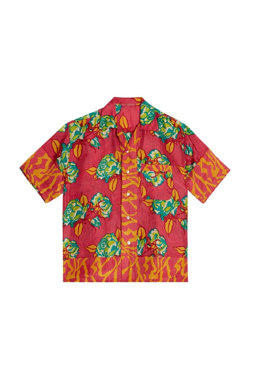 Lisa Corti camicia bowling rosa spina geranium Offerte esclusive