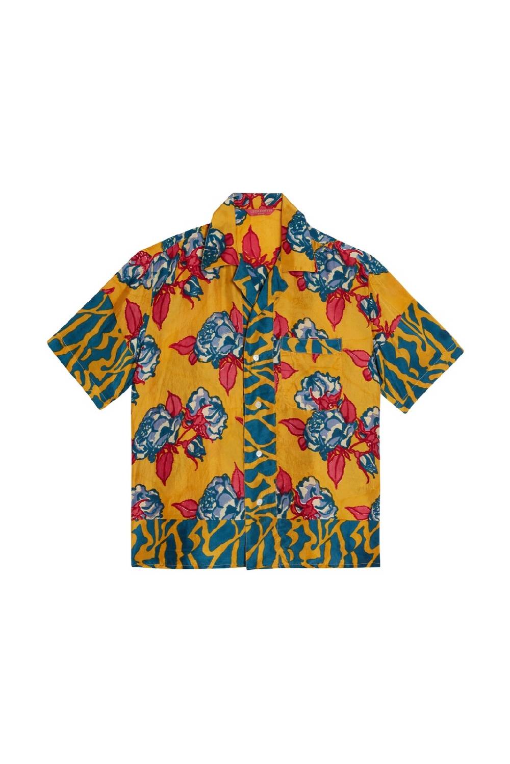 Lisa Corti camicia bowling shirt rosa spina orange Grandi sconti
