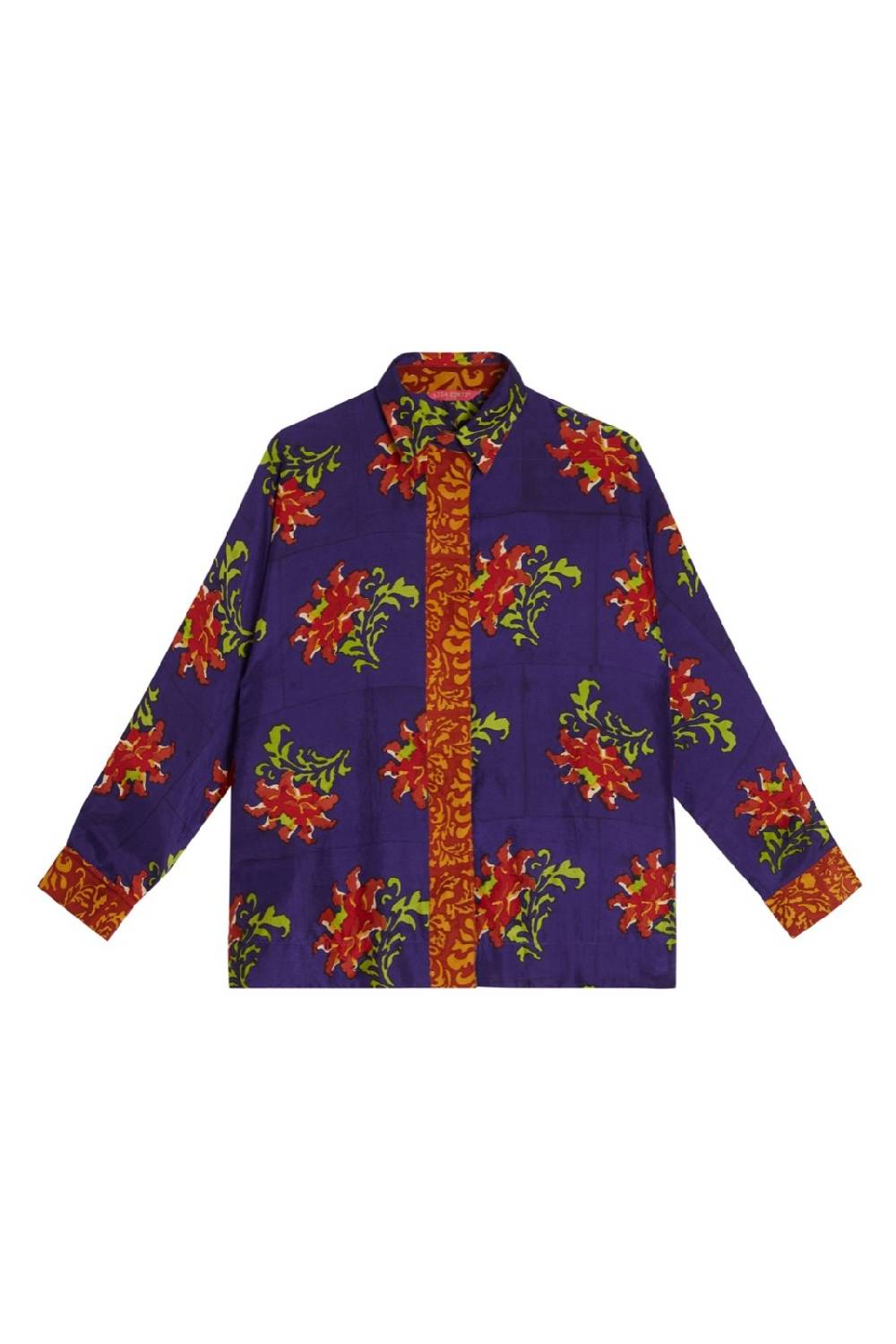 Lisa Corti camicia dahlia tangeri flower purple Nuovi prodotti