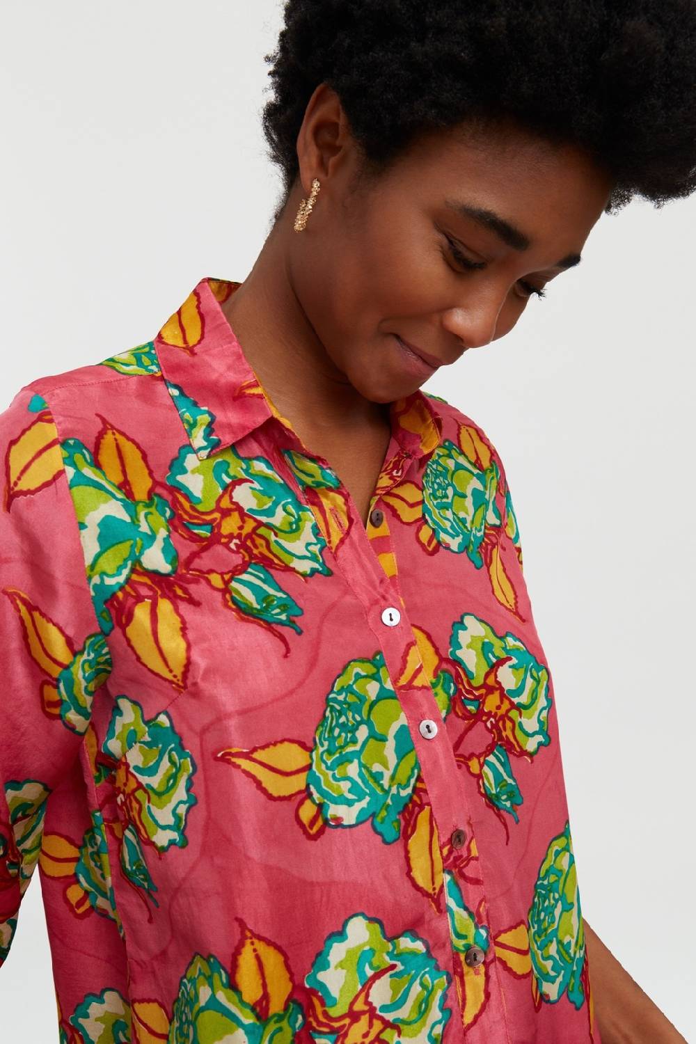 Lisa Corti camicia bella rosa spina geranium Bestseller