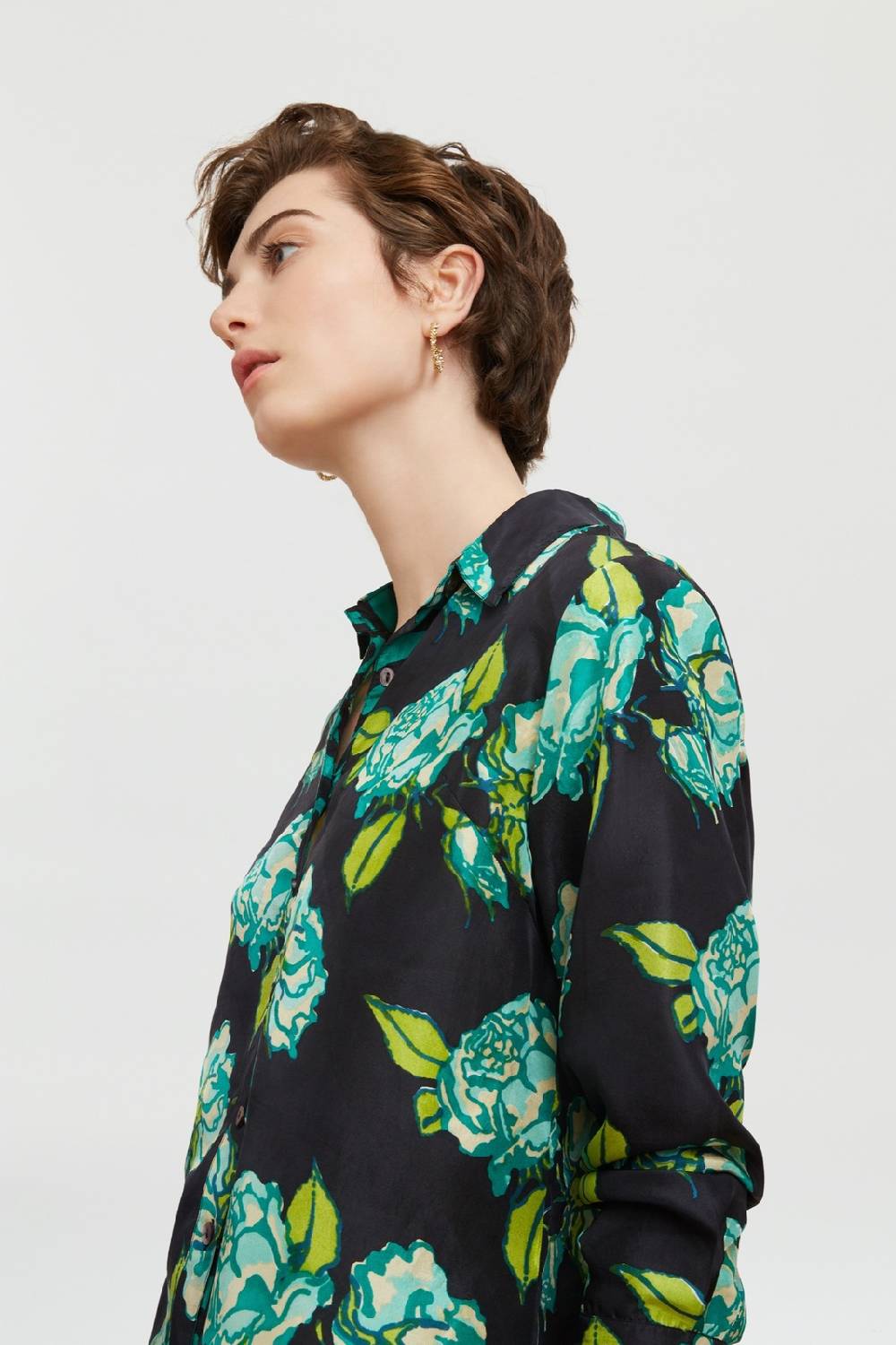 Lisa Corti camicia bella rosa spina black Offerte stagionali