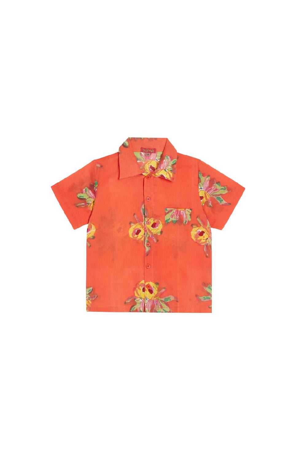 Lisa Corti camicia baby pietro arabesque flower red indo Offerte speciali