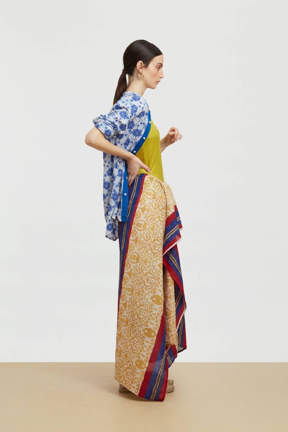 Lisa Corti pareo damask stripes chutney Offerta settimanale