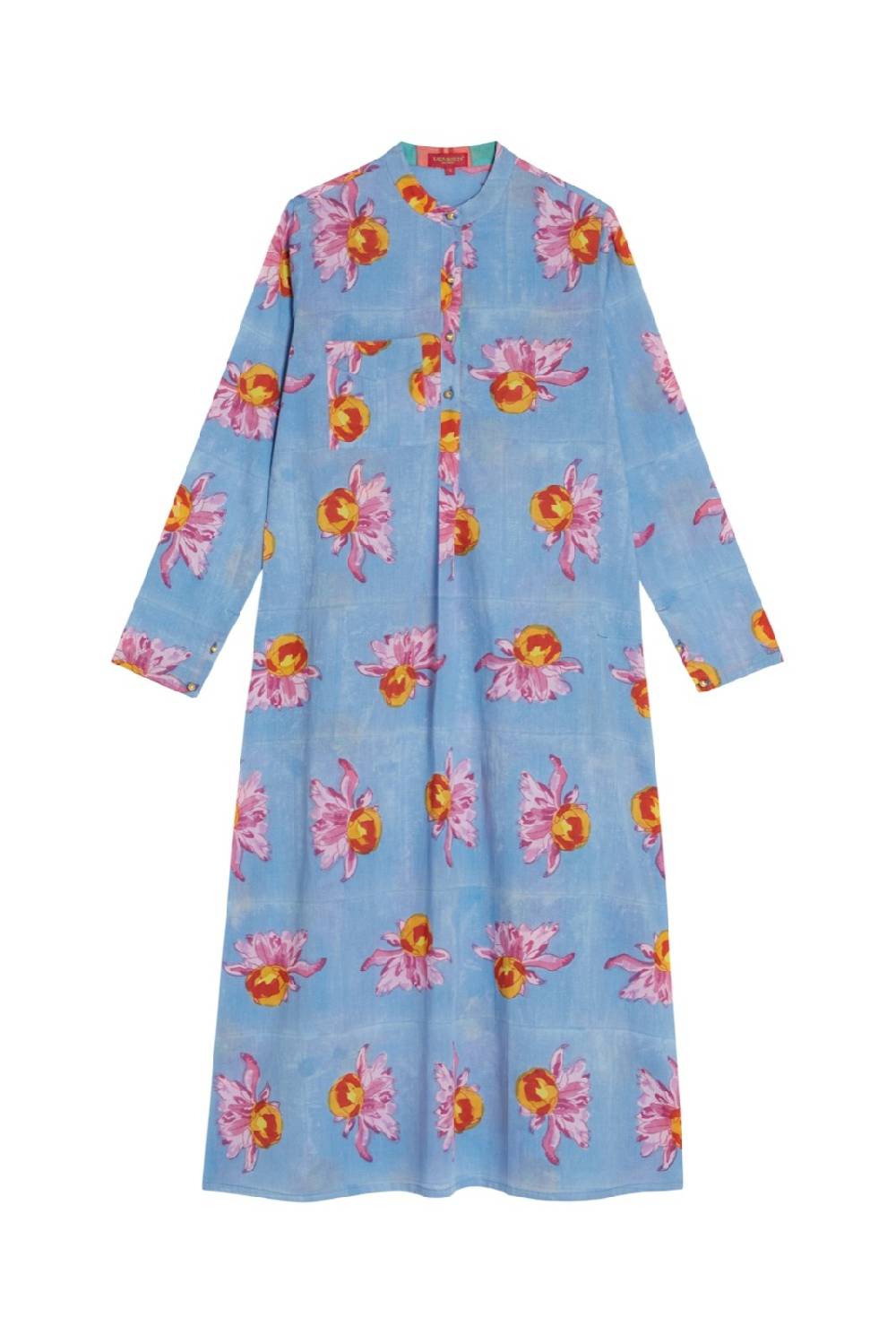 Lisa Corti kurta lunga arabesque flower light Fino al 65% di sconto