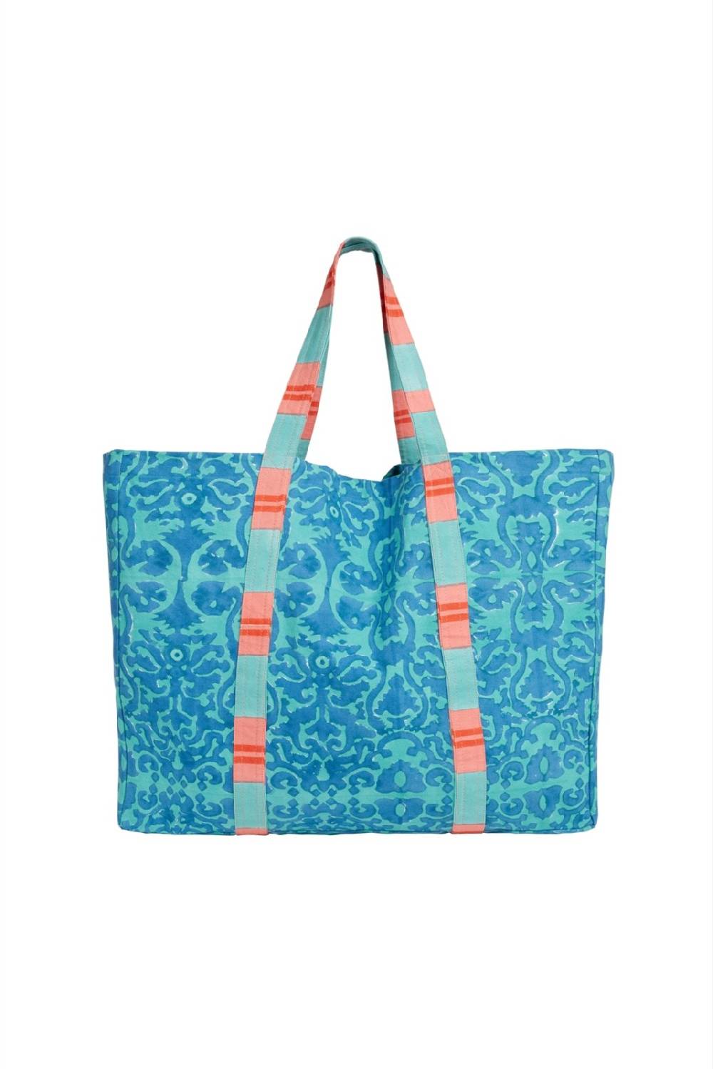 Lisa Corti borsa shopping damask design blue Solo un giorno rimasto