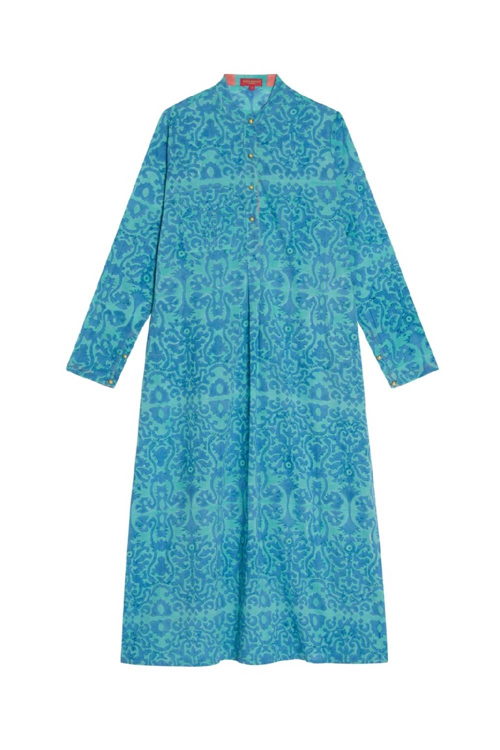 Lisa Corti kurta lunga damask design blue Super sconto
