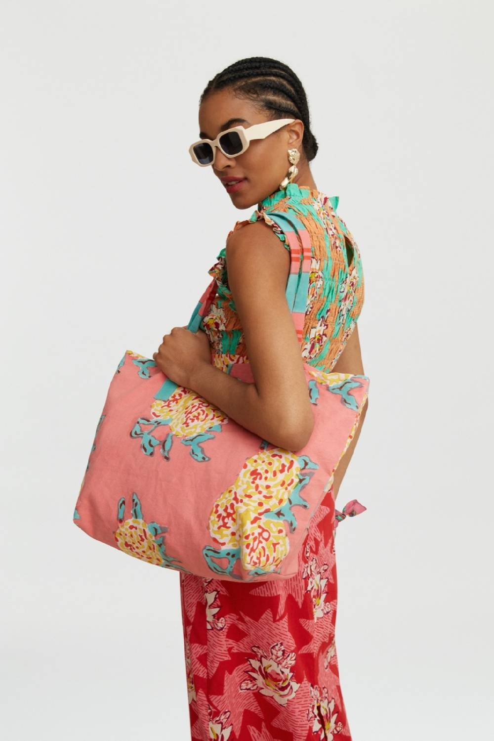 Lisa Corti borsa new lisa leopard flower old pink Trasporto libero internazionale