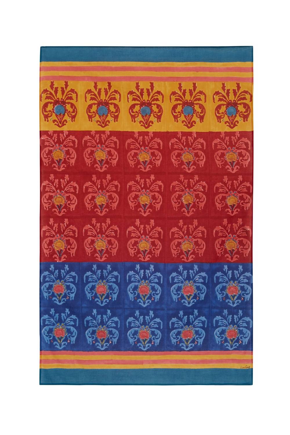 Lisa Corti pareo brocade royal blue In vendita