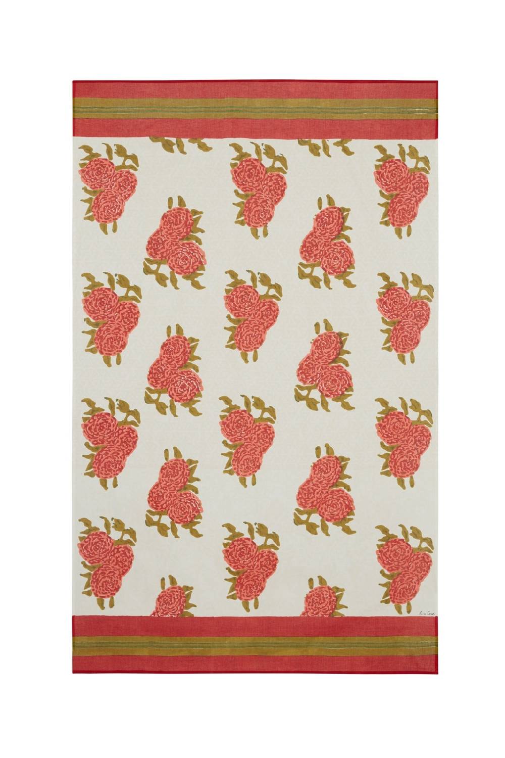 Lisa Corti pareo leopard bouquet red Duty-free