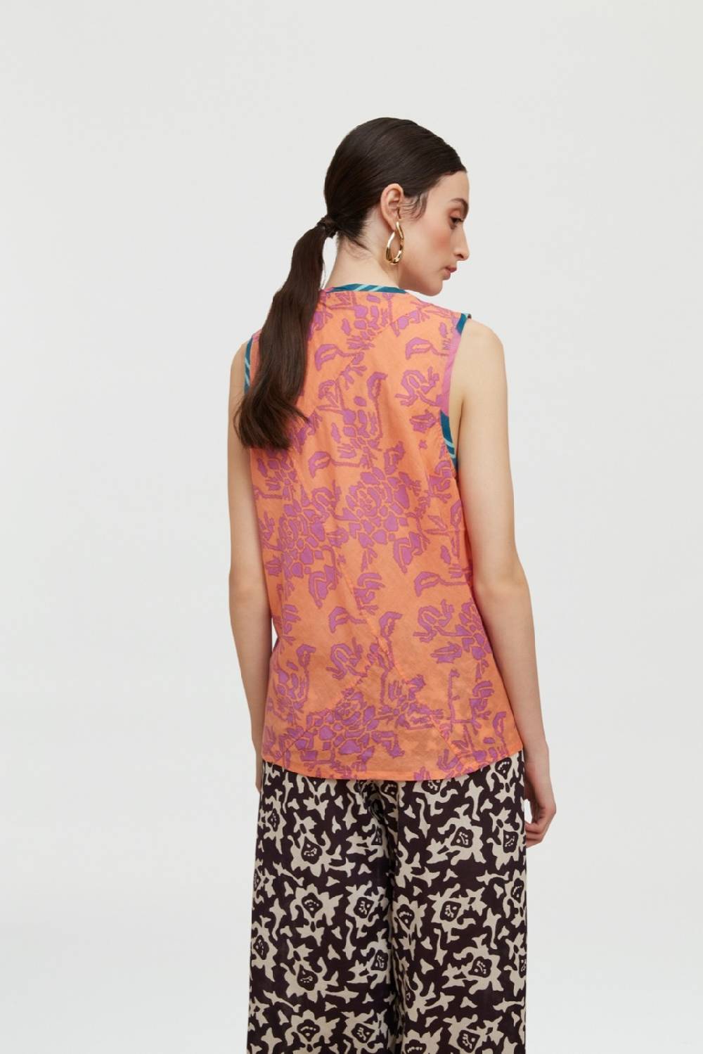 Lisa Corti top banyan tibet design peach 50% di sconto per tempo limitato