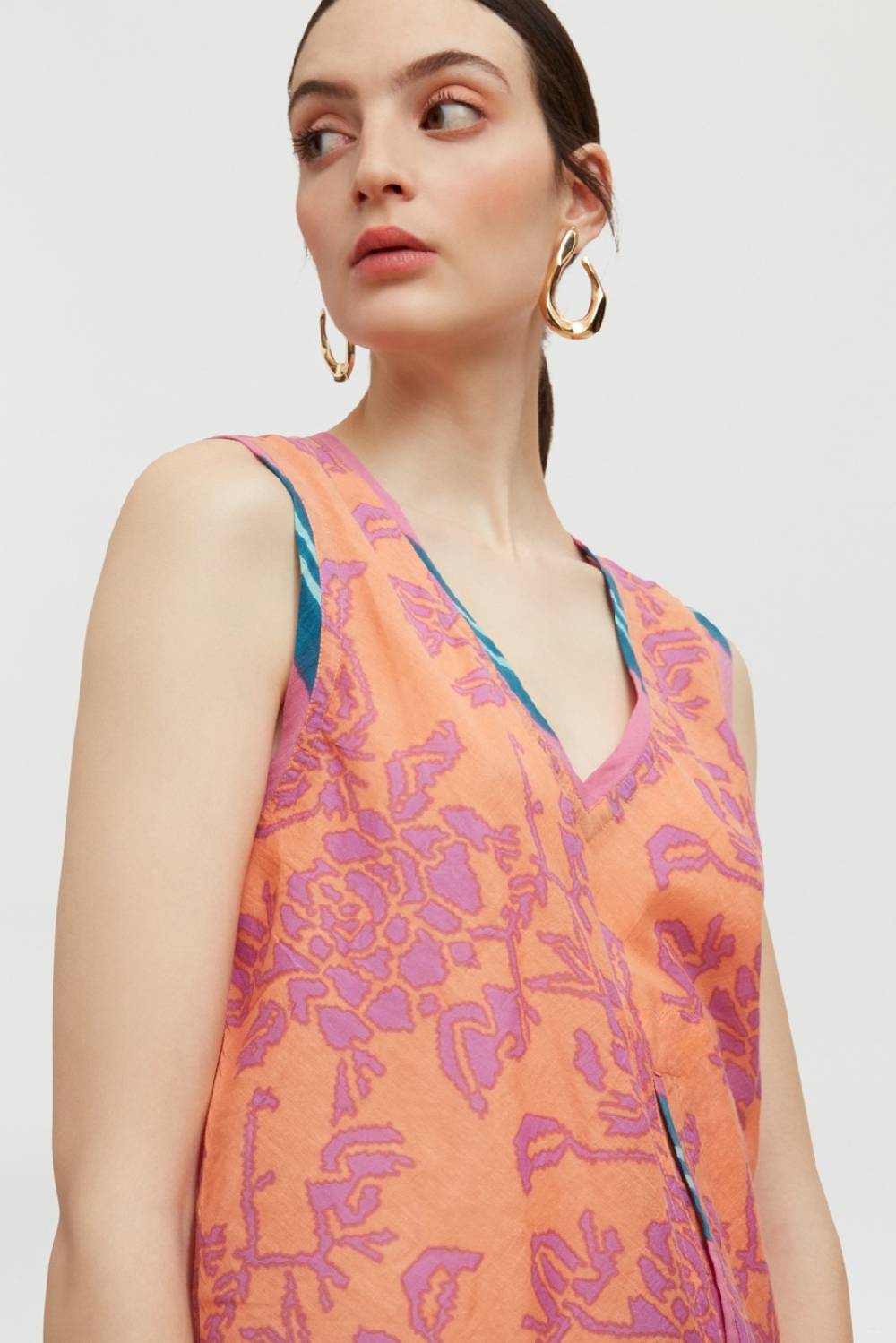 Lisa Corti top banyan tibet design peach 50% di sconto per tempo limitato