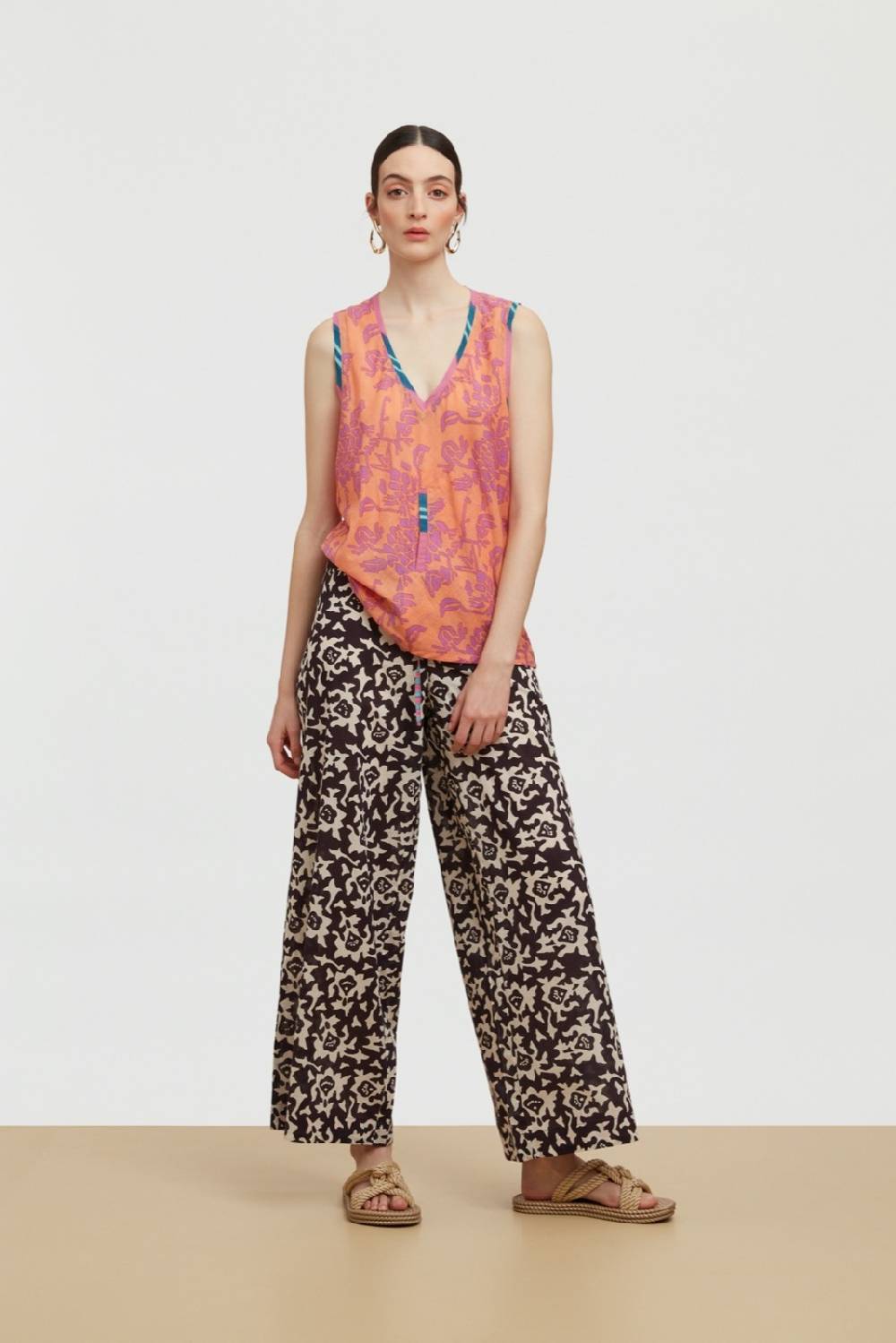 Lisa Corti top banyan tibet design peach 50% di sconto per tempo limitato