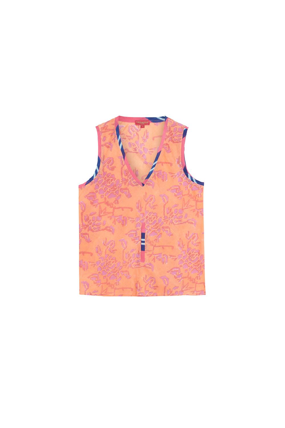 Lisa Corti top banyan tibet design peach 50% di sconto per tempo limitato