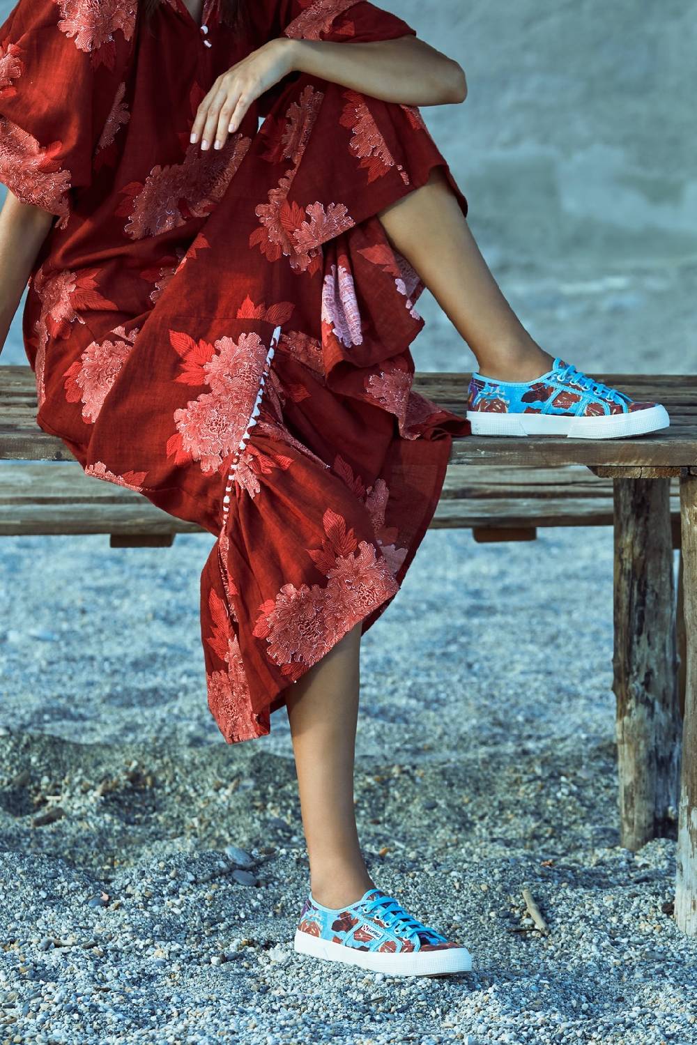 Lisa Corti superga nizam flower aqua Nuovo