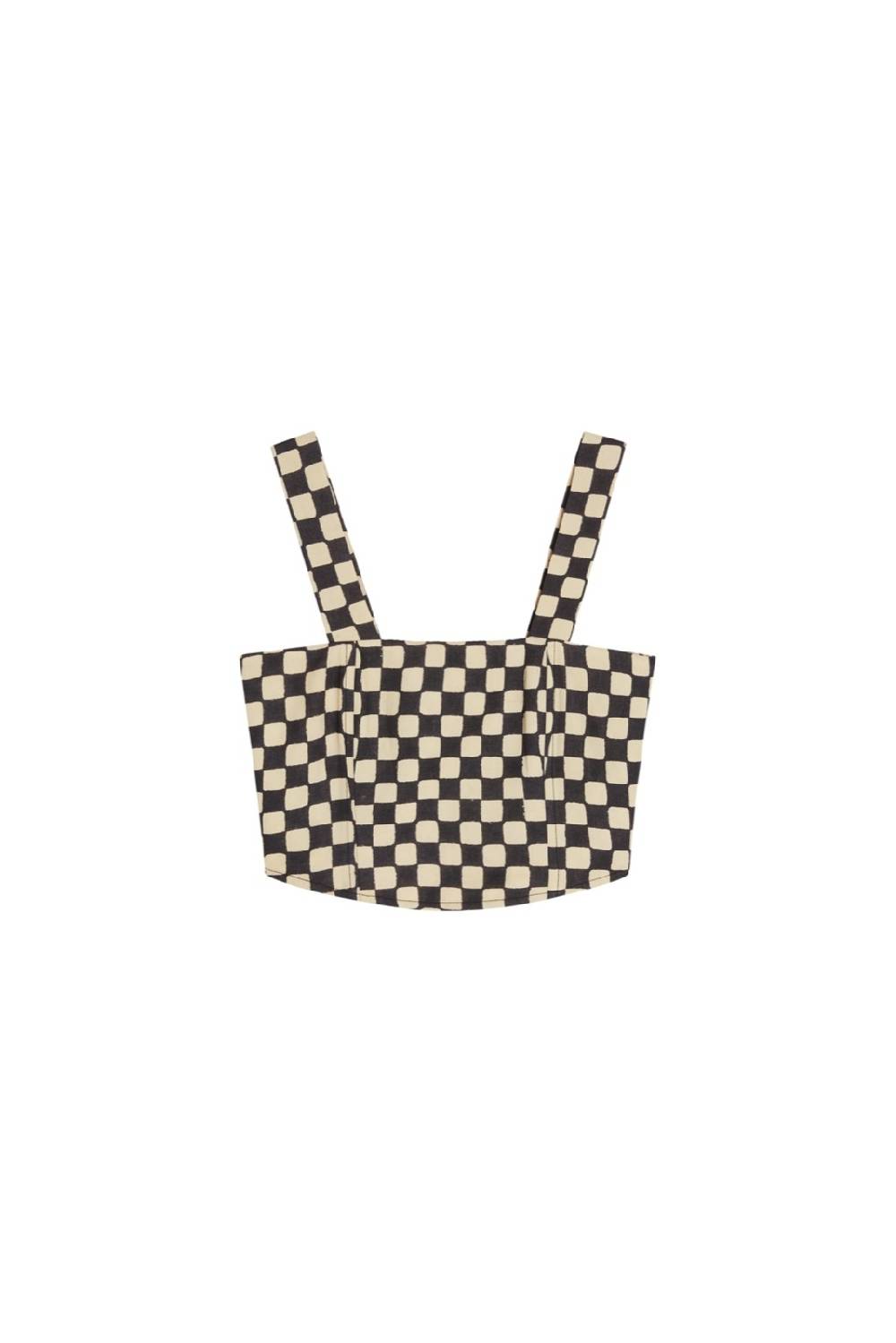 Lisa Corti titli top checks black Sottocosto