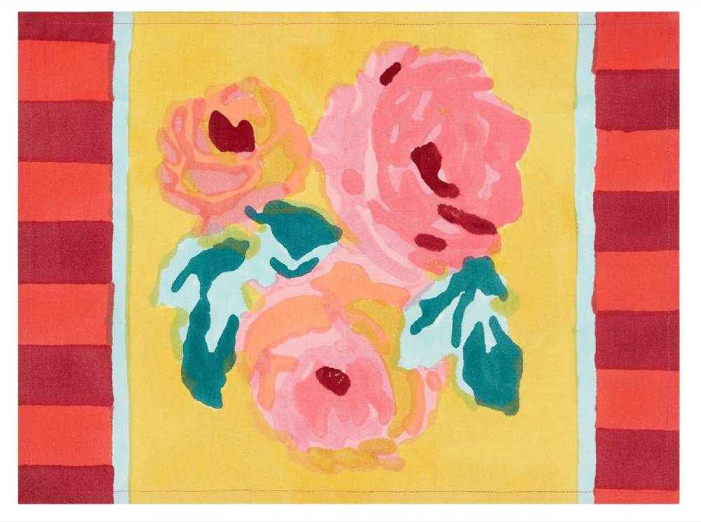 Lisa Corti tovaglietta cotone 35x48cm nizam sulphur Presa