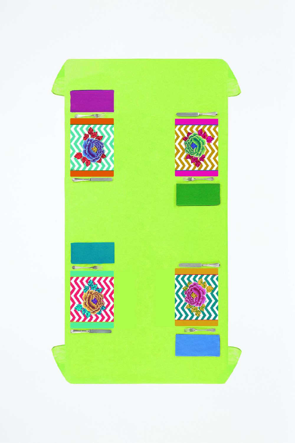 Lisa Corti tovaglietta rigida 30x40cm lisa corti x la minervetta glory zig zag red Vendita Calda