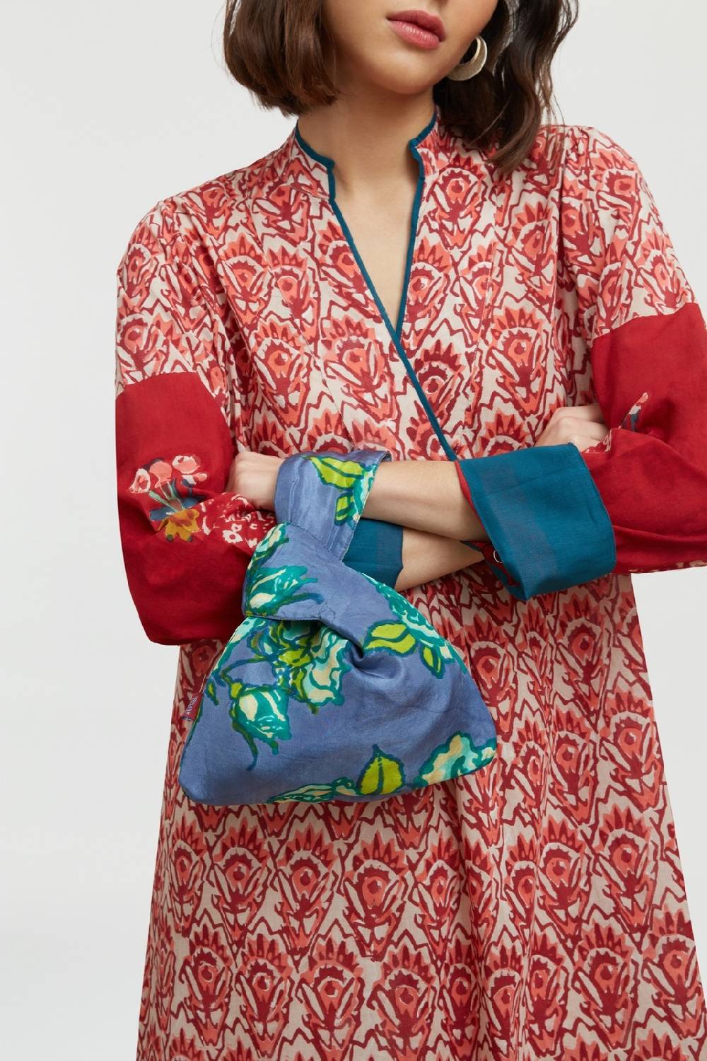 Lisa Corti borsa knot reversibile butterfly wing glicine Moda