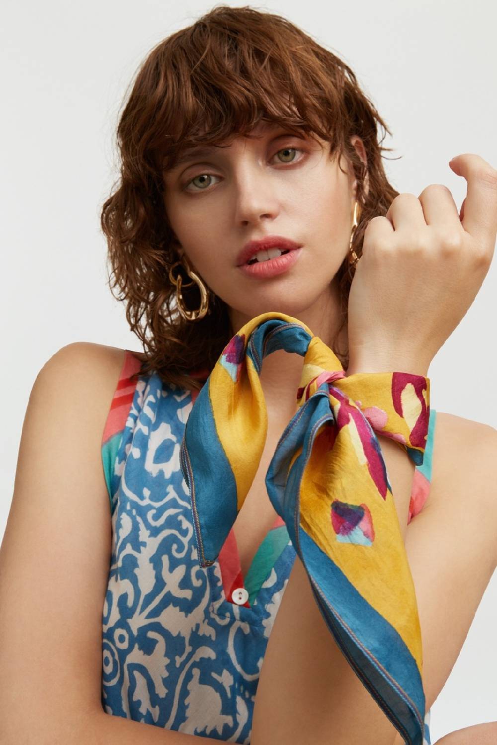 Lisa Corti pochette seta ramye gold Grande vendita