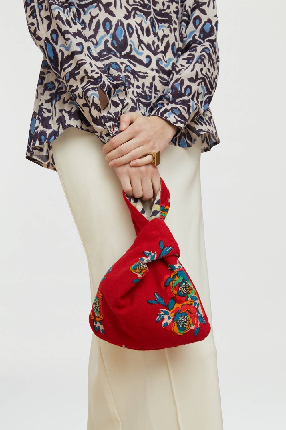 Lisa Corti borsa knot cubist rose red Shopping online