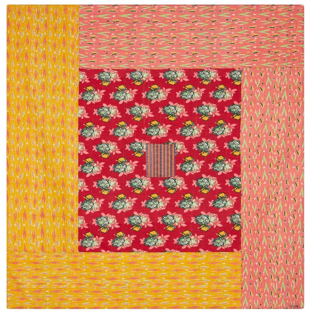 Lisa Corti copriletto reversibile gudri 220x250cm bold rose red Offerta Giorno del Papà