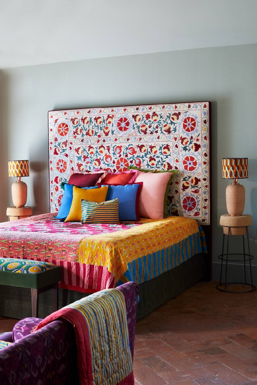 Lisa Corti copriletto reversibile gudri 220x250cm bold rose red Offerta Giorno del Papà