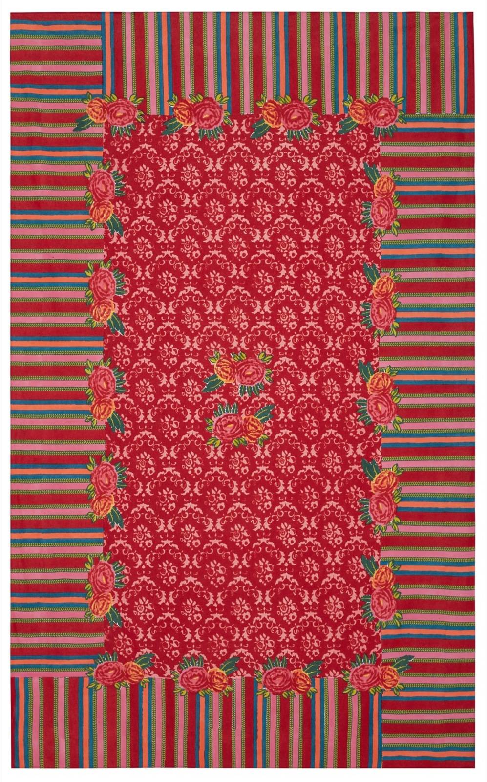 Lisa Corti telo cotone 180x270cm love red