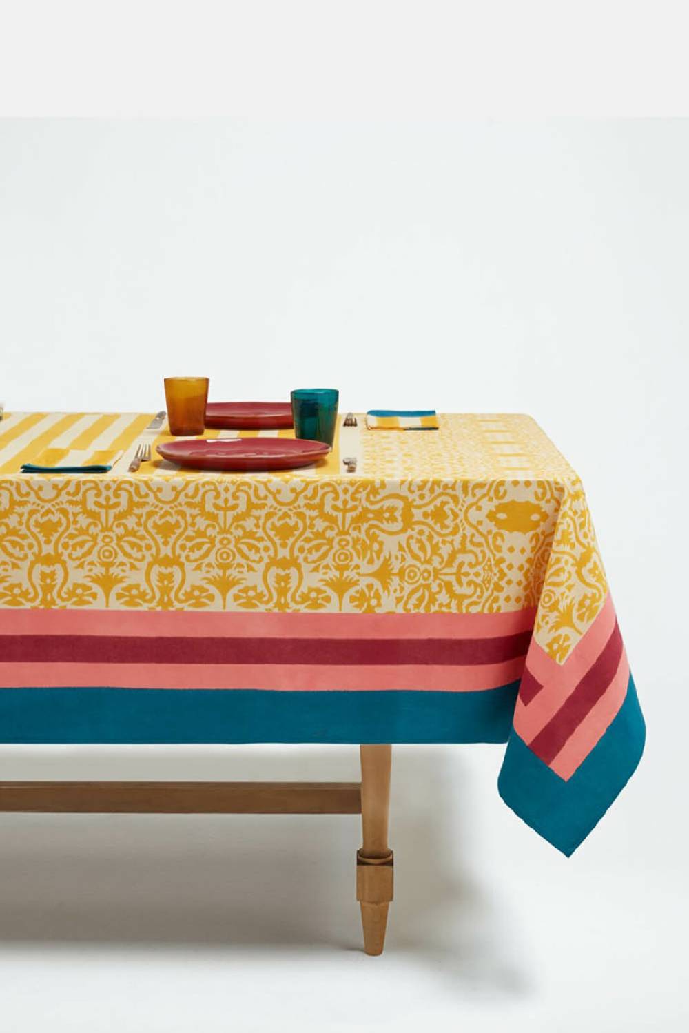 Lisa Corti telo cotone 180x270cm damask design gold 50% di sconto con spedizione gratuita