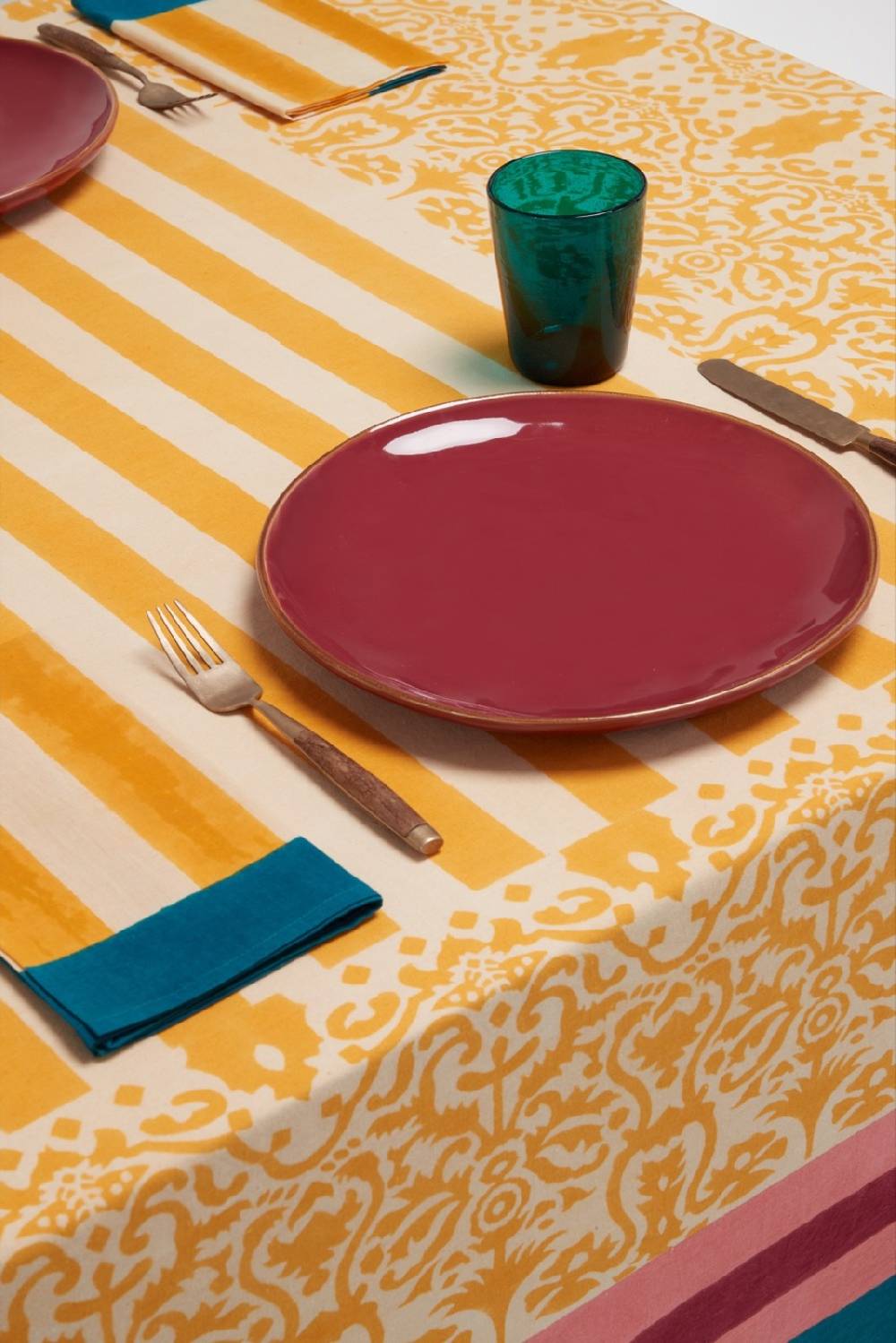 Lisa Corti telo cotone 180x270cm damask design gold 50% di sconto con spedizione gratuita
