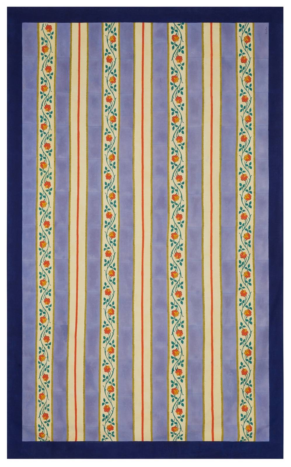 Lisa Corti telo cotone 180x270cm varanasi stripes pervinch Duty-free