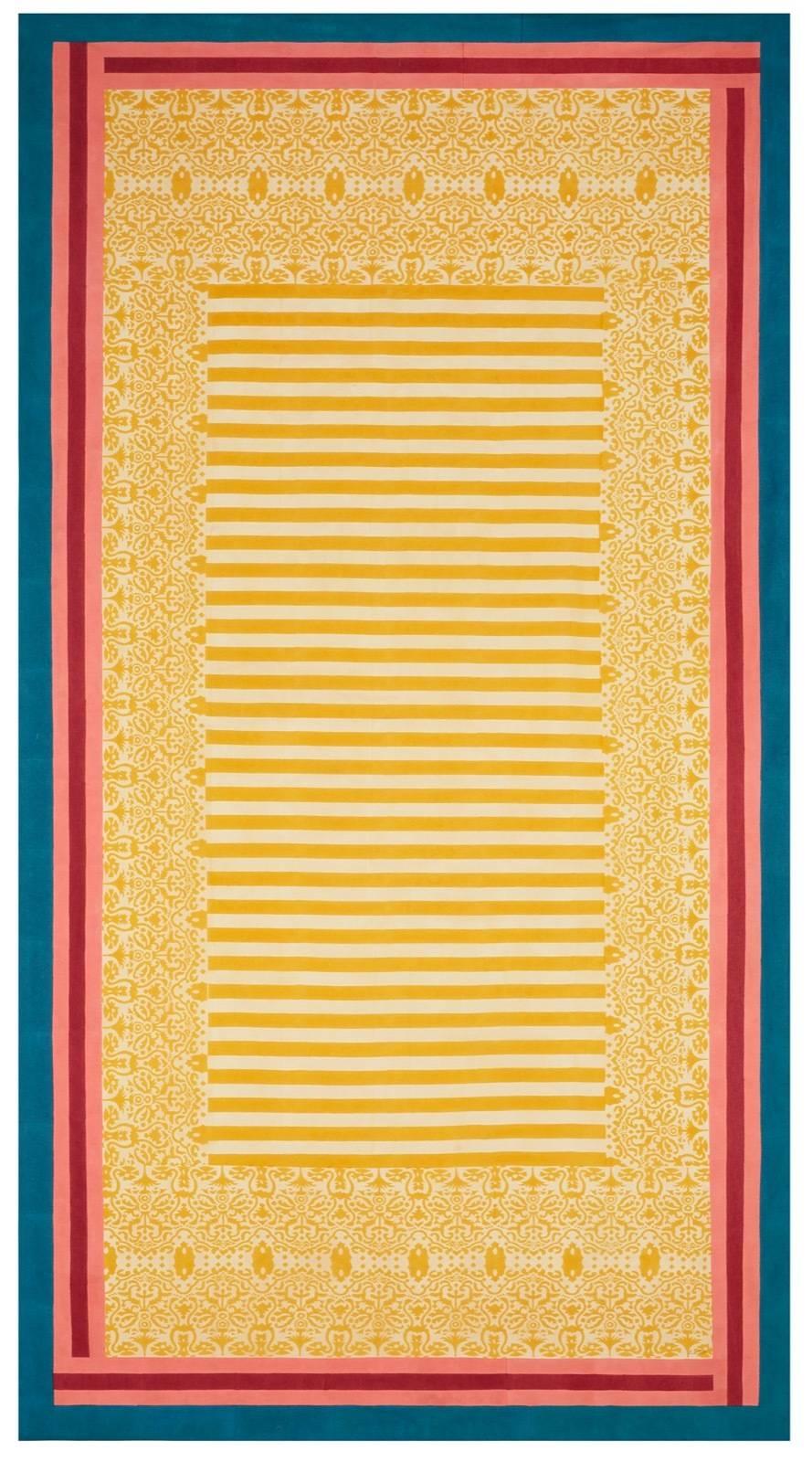 Lisa Corti telo cotone 180x350cm damask design gold 50% di sconto per tempo limitato