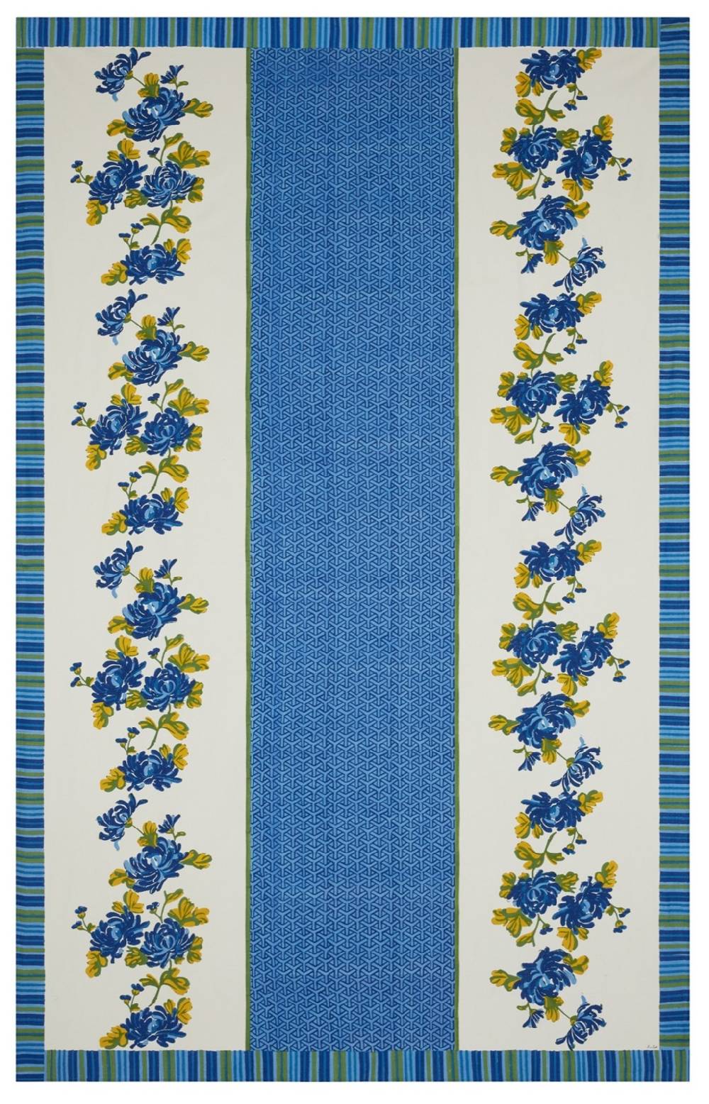 Lisa Corti telo cotone 220x350cm vienna blue cream