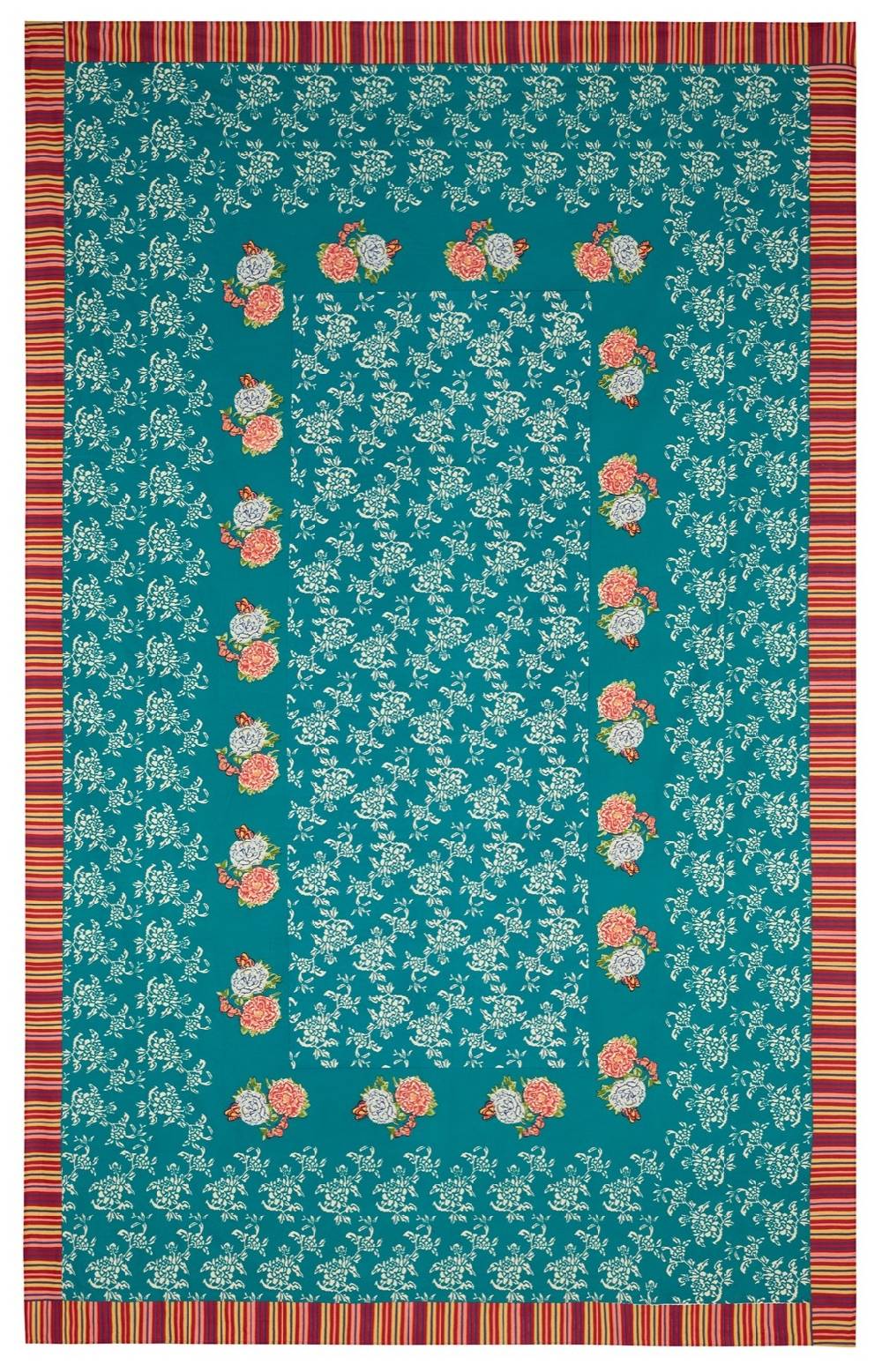Lisa Corti telo cotone 220x350cm kandem queen green Pezzi Unici