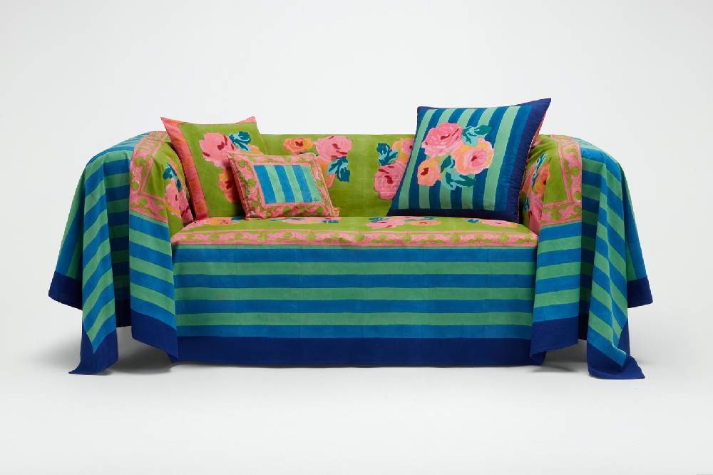 Lisa Corti telo cotone 220x350cm nizam acid green Qualità Garantita