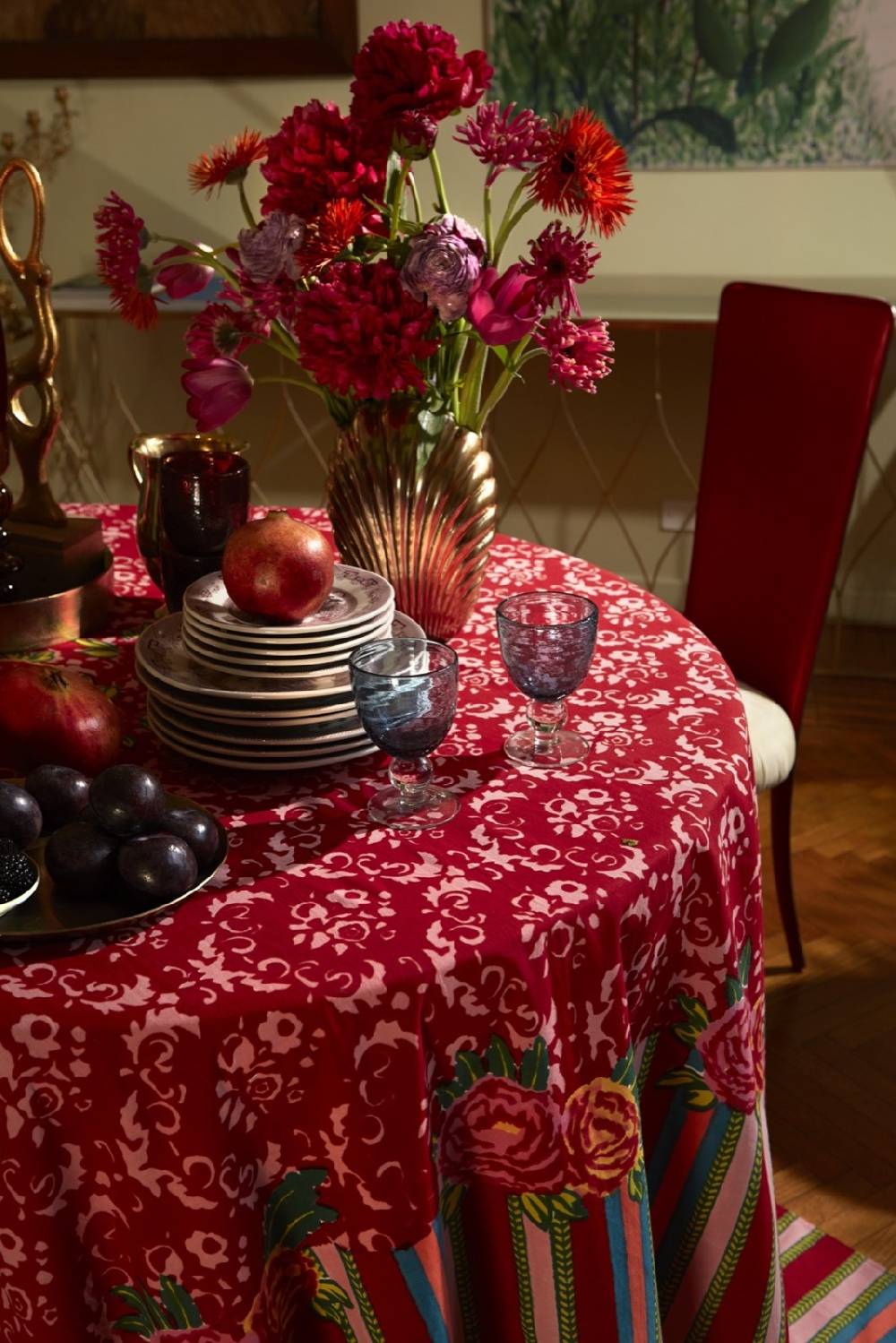 Lisa Corti telo cotone 110x110cm love red Presa