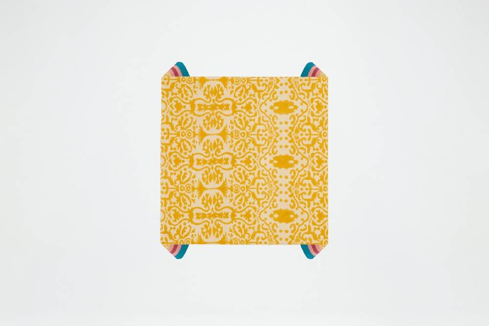 Lisa Corti telo cotone 110x110cm damask design gold Economico