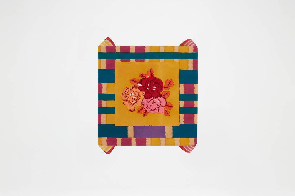 Lisa Corti telo cotone 110x110cm ankara mustard Outlet