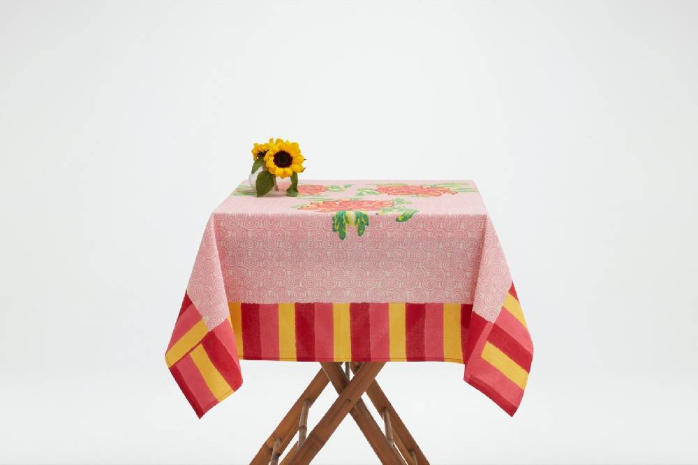 Lisa Corti telo cotone 110x110cm camelia magenta pink Saldi