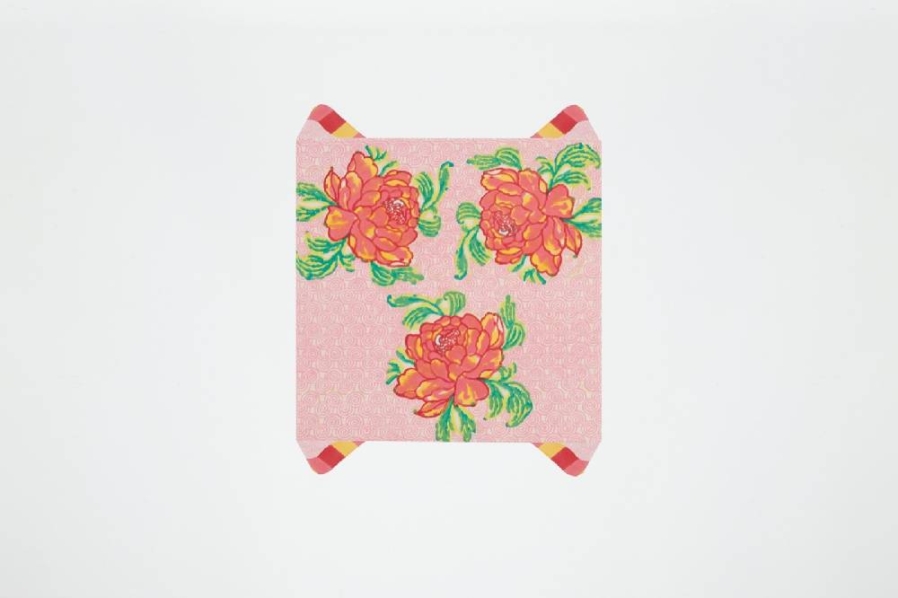 Lisa Corti telo cotone 110x110cm camelia magenta pink Saldi