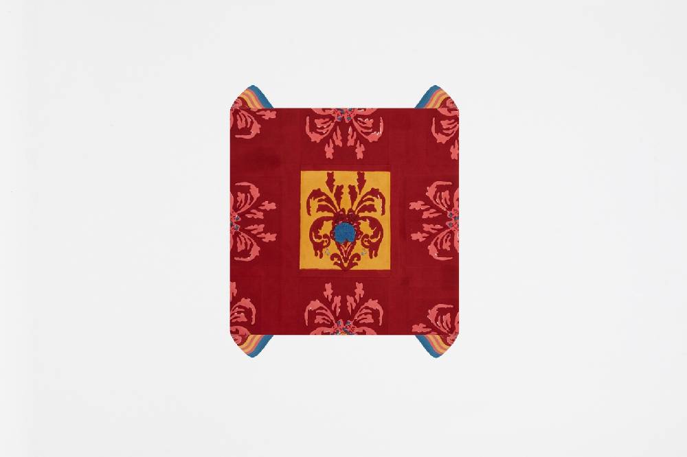 Lisa Corti telo cotone 110x110cm brocade royal blue Offerte